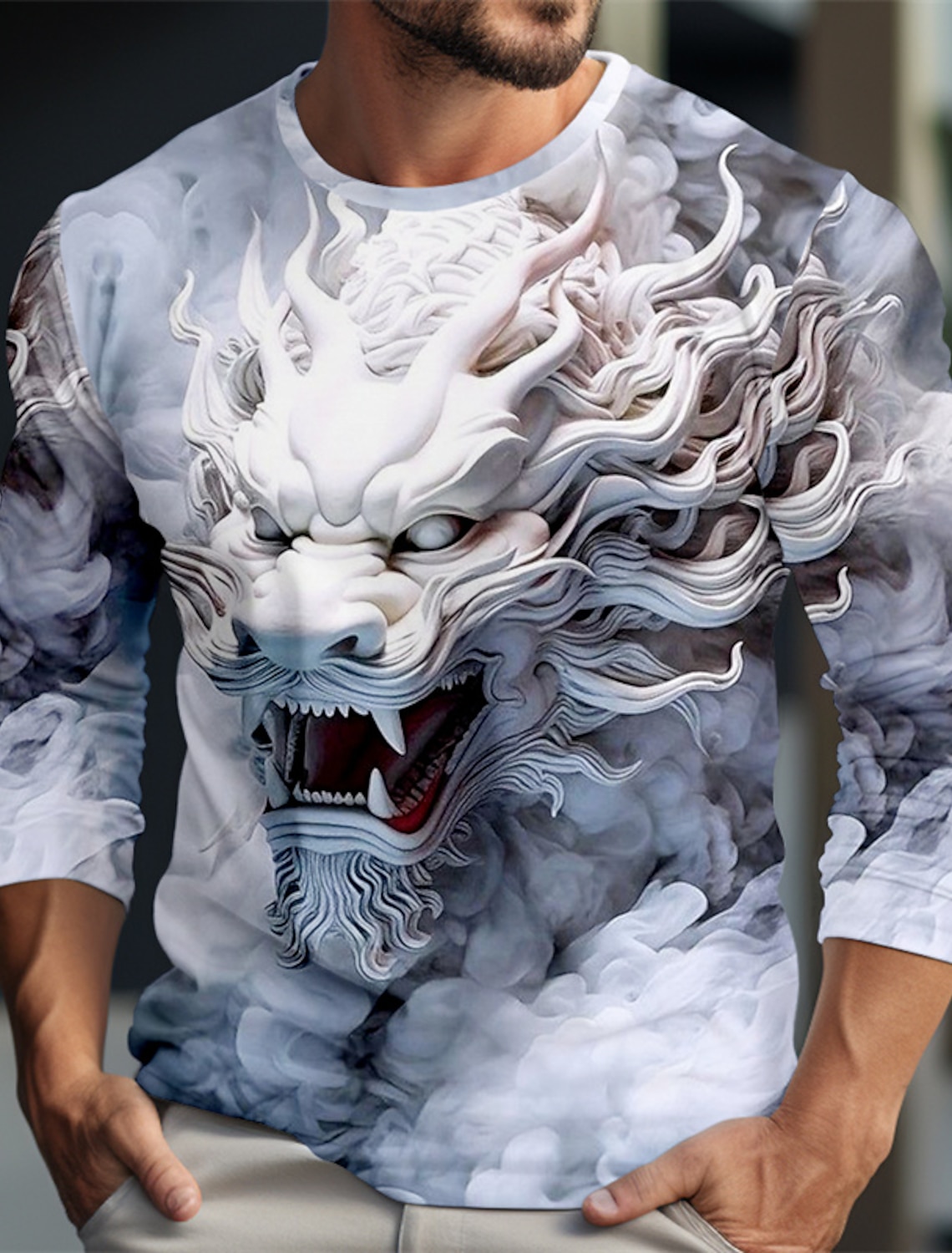Summer Clothing Resort - Dragon Pattern Casual Men's 3D Printed