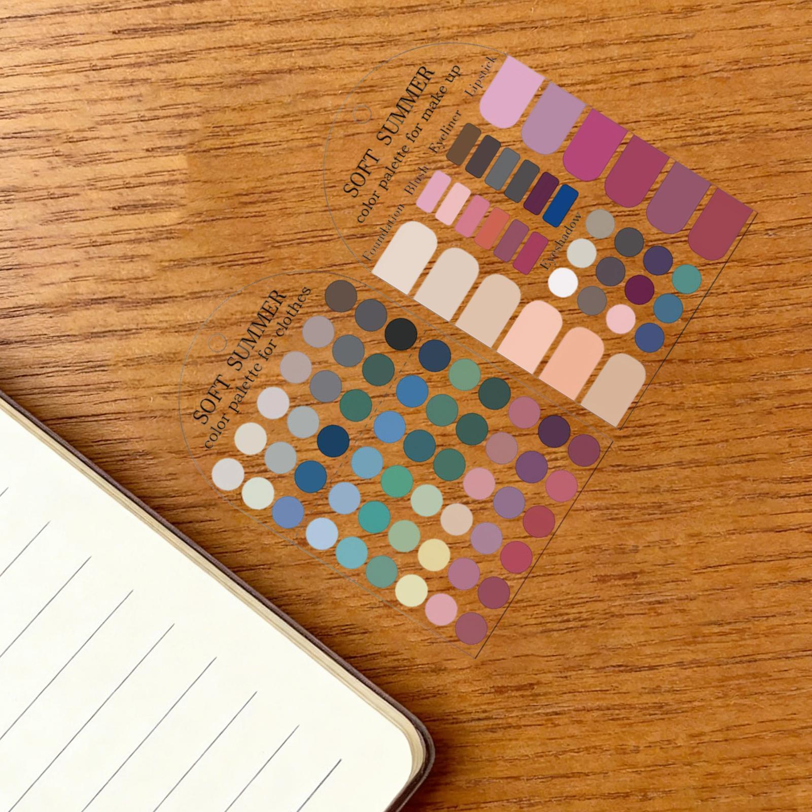 Summer Clothing Color Palette - 2pcs Soft Summer Color Palette Card