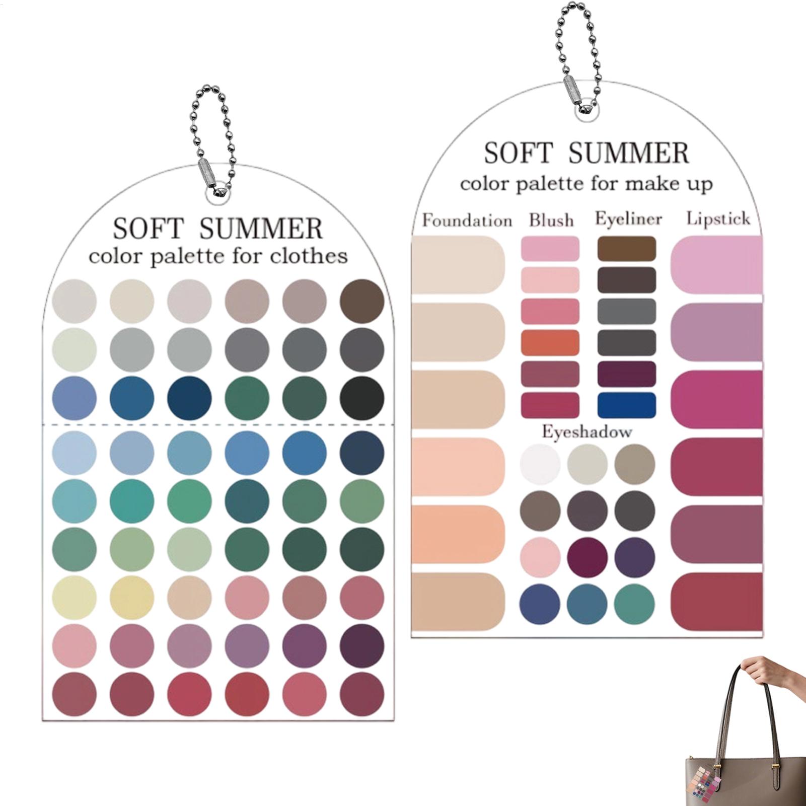 Summer Clothing Color Palette - 2 Pieces Acrylic Seasonal Palette Soft