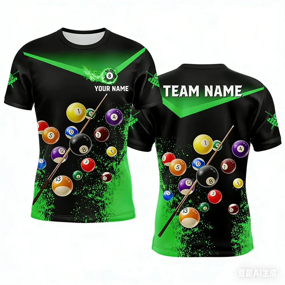 Summer Clothing Names - Fashion Billiards Sports Men's T Shirt