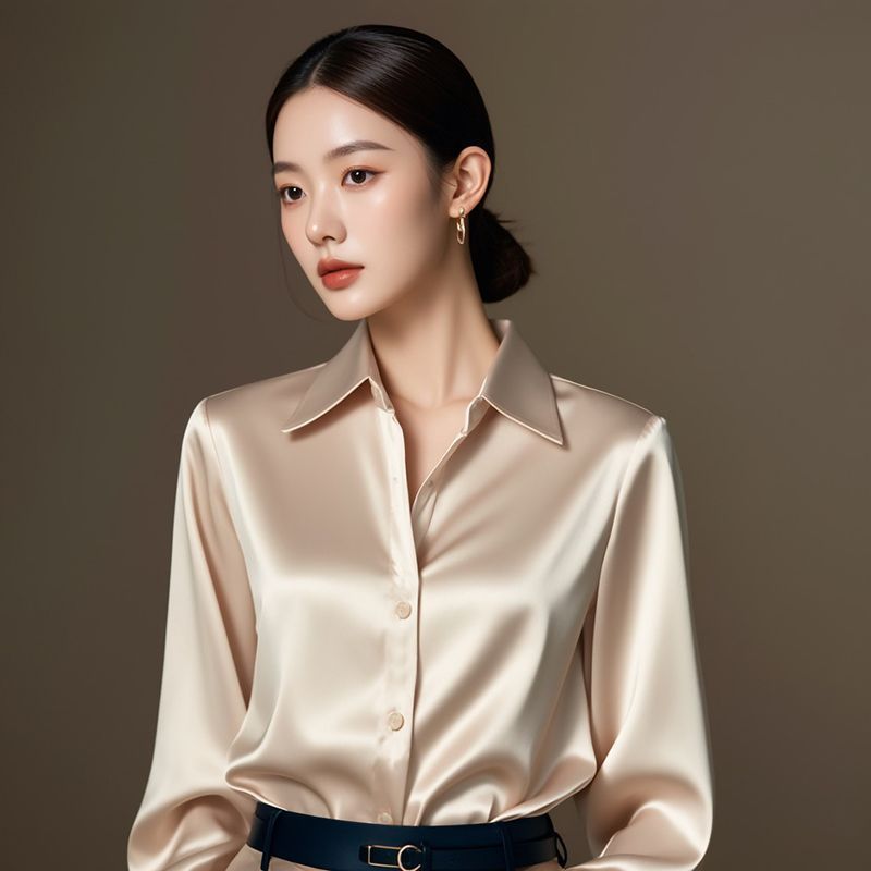 Summer Clothing Men 2025 - 2025 Summer Women's Satin Shirts Elegant