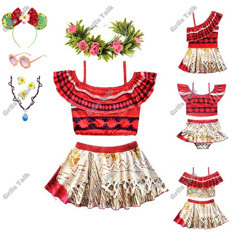 Summer Clothing Girls - Summer Fairy Princess Moana Cosplay Swimwear