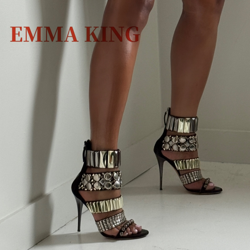 Black Embellished Ankle Strap  - Summer Clothing For Petite Women recension och pris