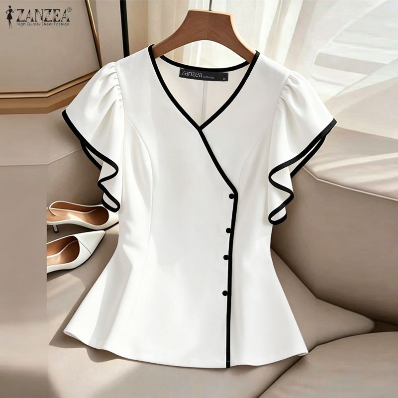 ZANZEA Woman Elegant Contrast- - Summer Clothing Wear recension och pris