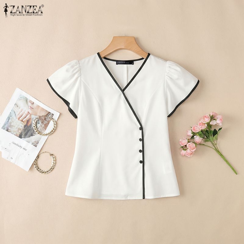 ZANZEA Woman Elegant Contrast- - Summer Clothing Wear recension och pris
