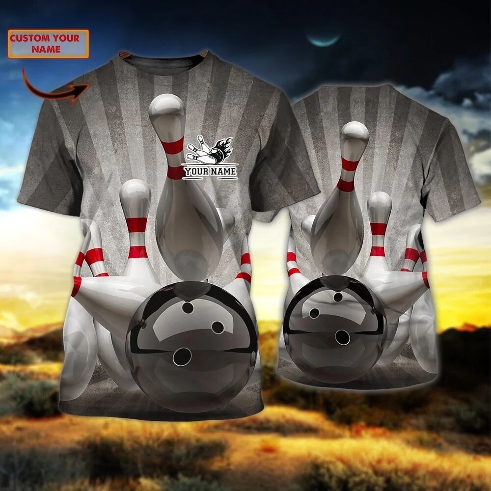 Bowling Personalized Men's T-S - Summer Clothing Names recension och pris