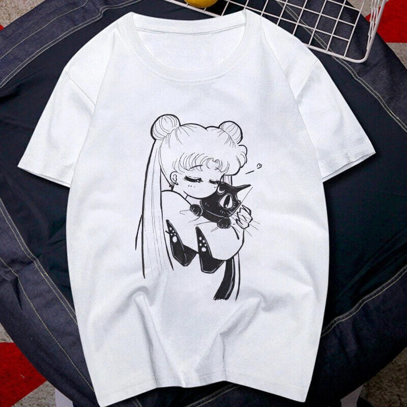 T Shirt 90s Anime Sailor Moon  - Summer Clothing Trends For Women recension och pris