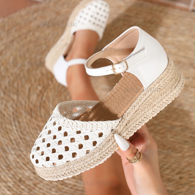 Boho Women's Hollow Out Woven  - Espadrille Sandal Women recension och pris