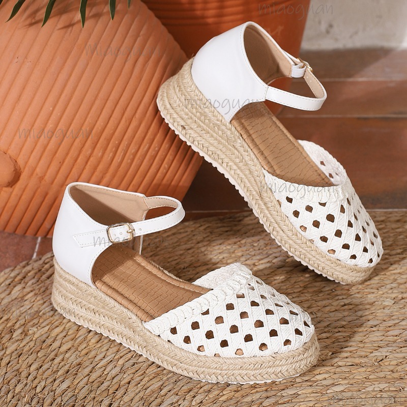 Boho Women's Hollow Out Woven  - Espadrille Sandal Women recension och pris
