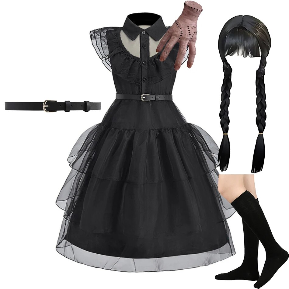 Girl Costume Kids Cosplay Blac - Summer Clothing Layering recension och pris