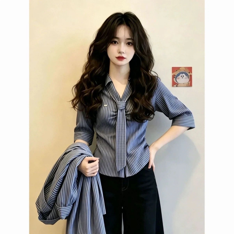 Polo Neck Lacing Short Sleeve  - Summer Clothing Trends For Women recension och pris