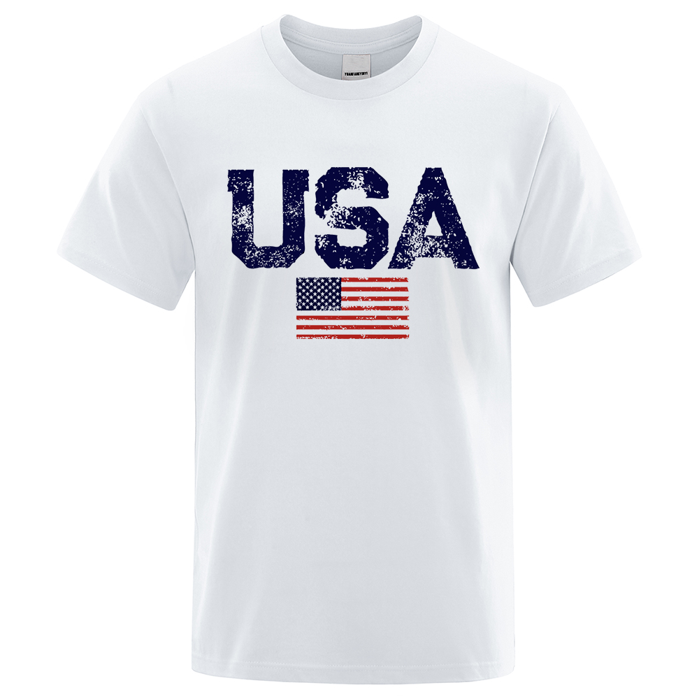 Vintage Usa Flag Street Print  - Summer Clothing Teens recension och pris