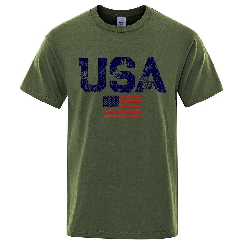 Vintage Usa Flag Street Print  - Summer Clothing Teens recension och pris