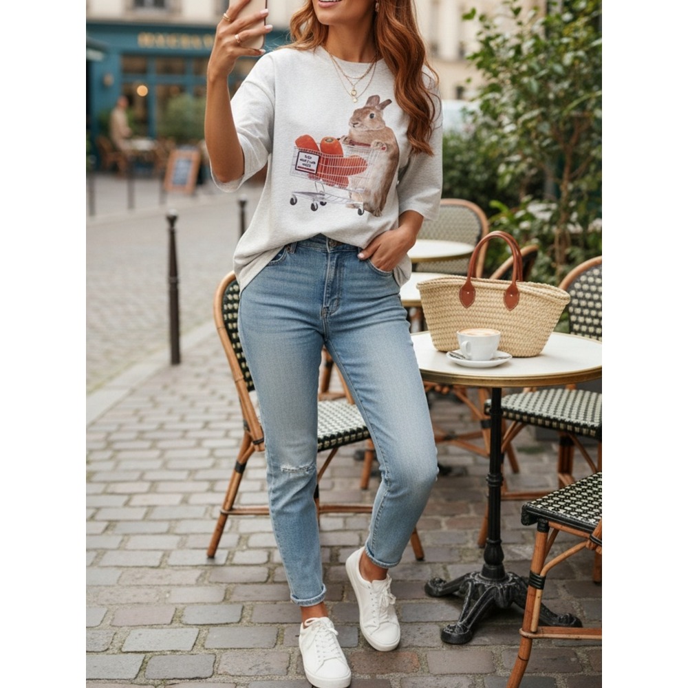 T-Shirt for Women Geometric Pr - Summer Clothing Must Haves recension och pris
