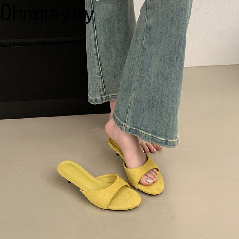 New Women Suede Slide Open Toe - Summer Vacation Clothing Women recension och pris