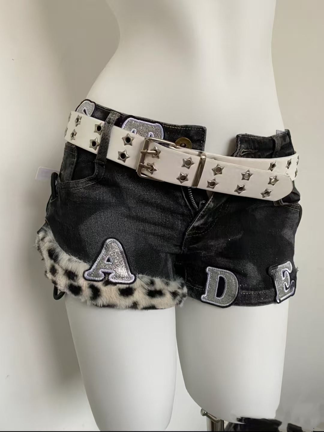 Y2k Embroidered Patch Denim Sh - Summer Clothing Girls recension och pris