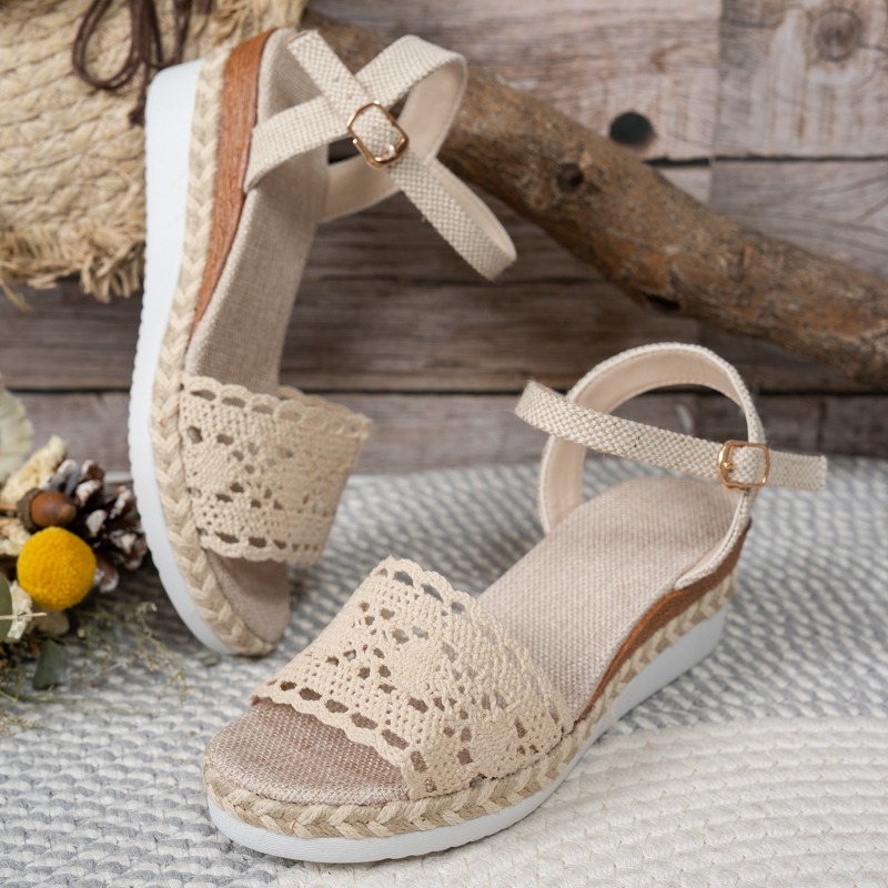 Women Lace Wedge Sandals Espad - Espadrille Sandal Women recension och pris