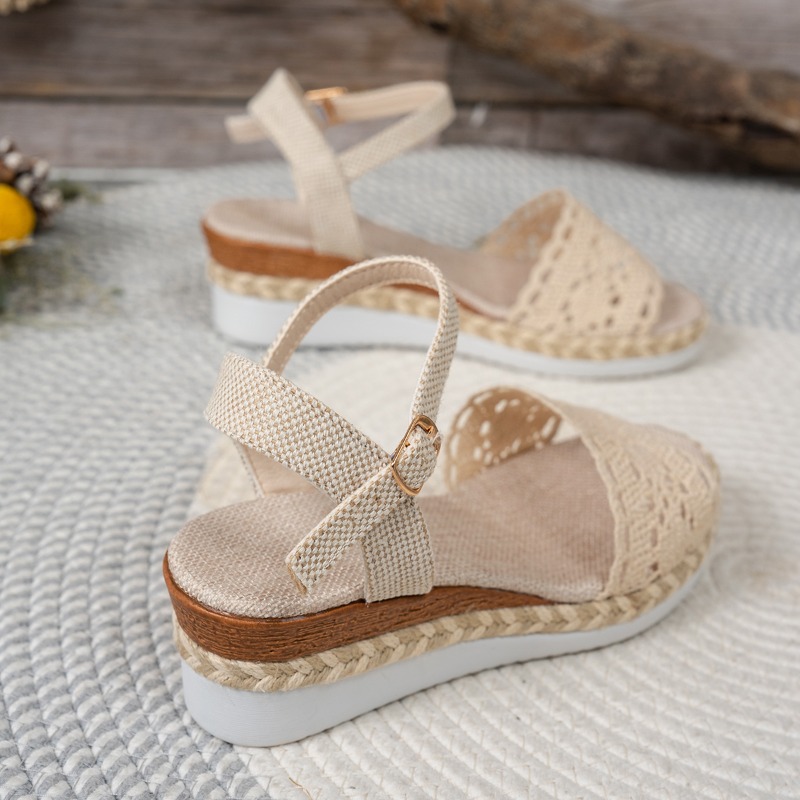 Women Lace Wedge Sandals Espad - Espadrille Sandal Women recension och pris