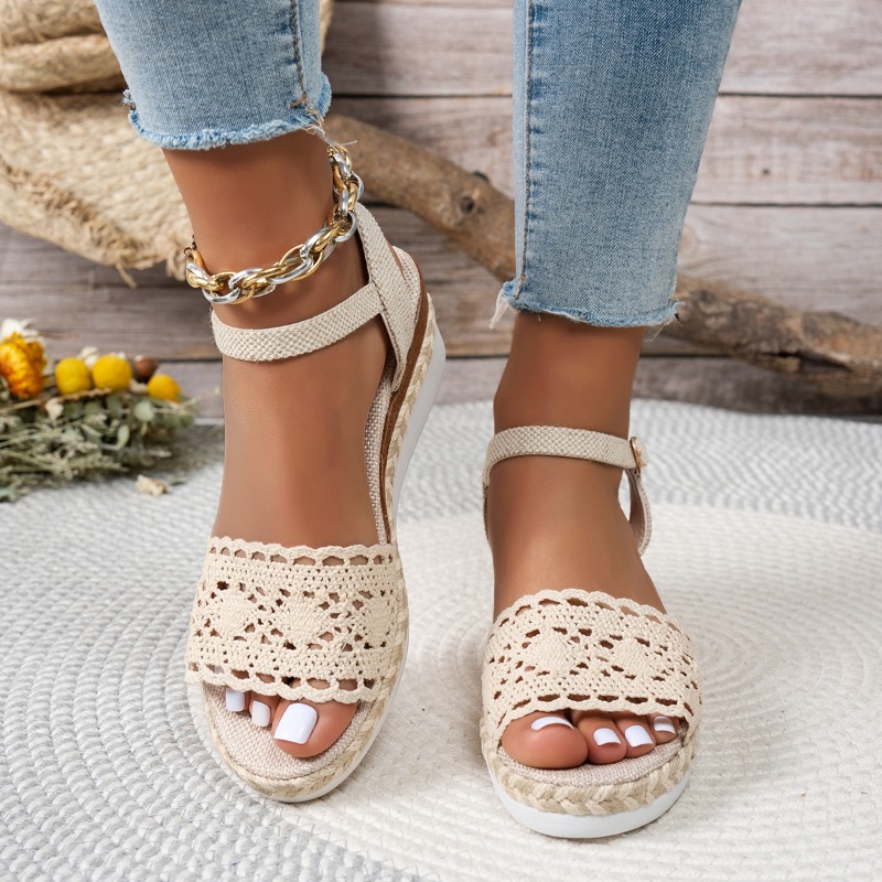 Women Lace Wedge Sandals Espad - Espadrille Sandal Women recension och pris