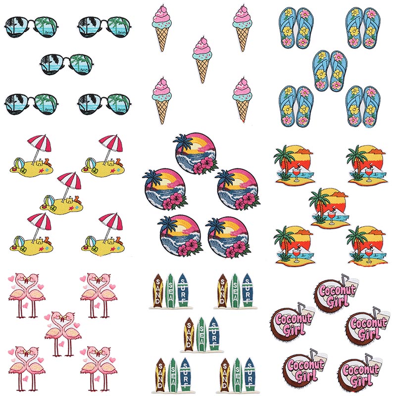 10PCS Summer Beach Wave Embroi - Summer Clothing Pictures recension och pris