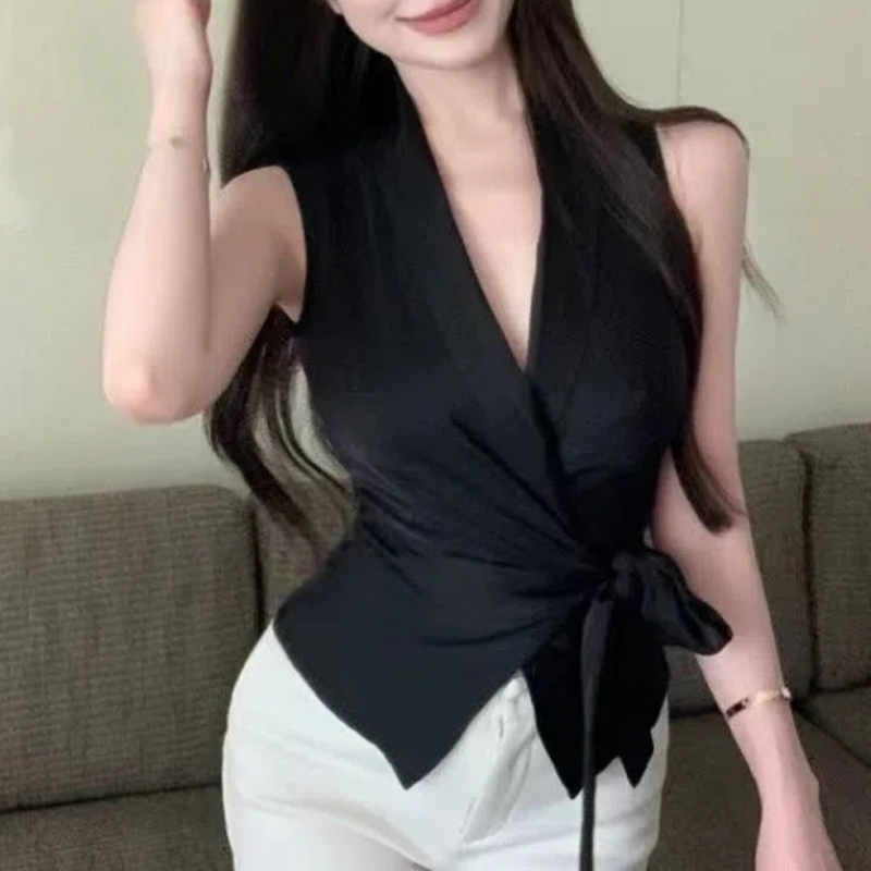 Temperament V Neck Bandage Sle - Summer Clothing Trends For Women recension och pris