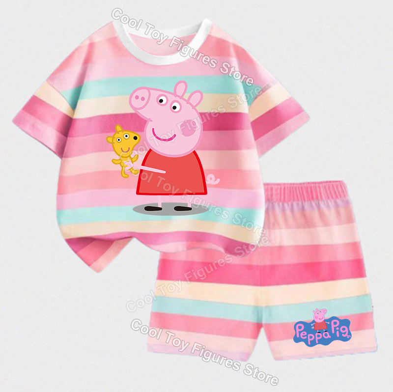 Peppas Pig Series Stripes Loun - Summer Clothing Gifts recension och pris