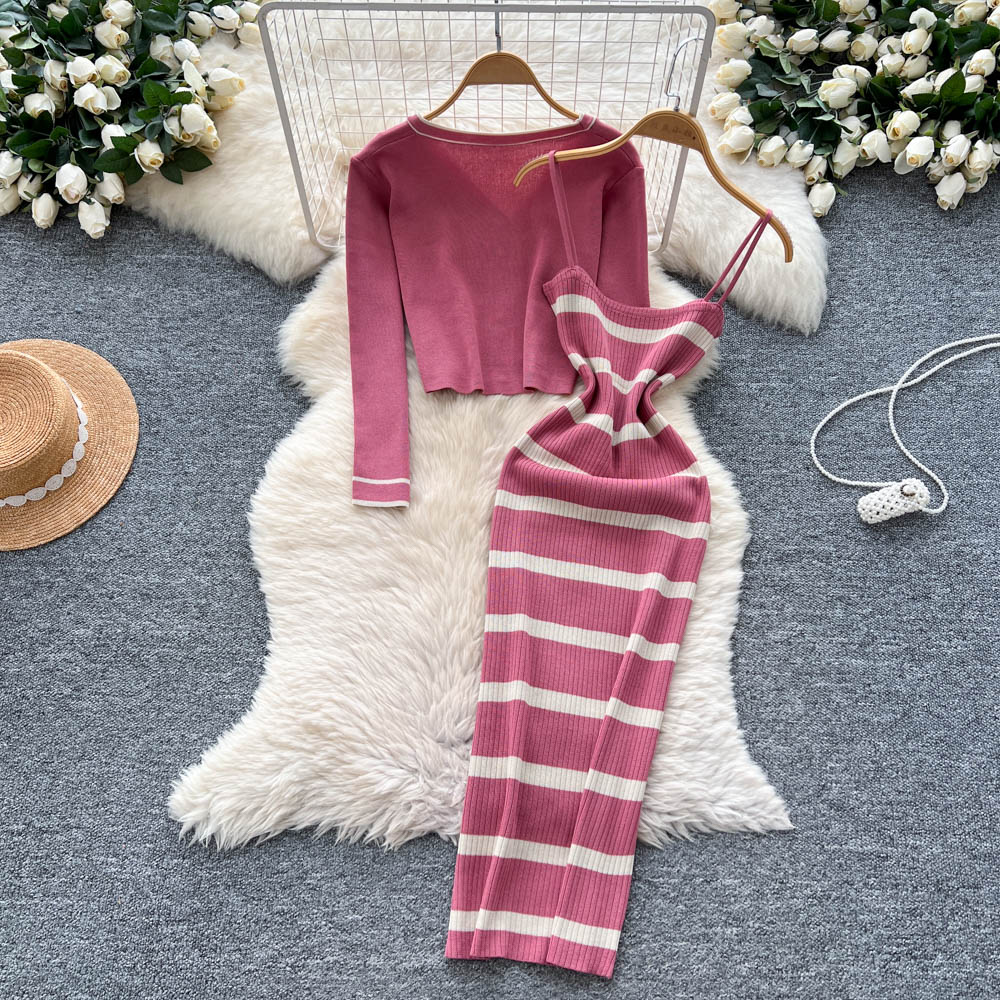 sexy basics striped Knit  slim - Summer Vacation Clothing Women recension och pris