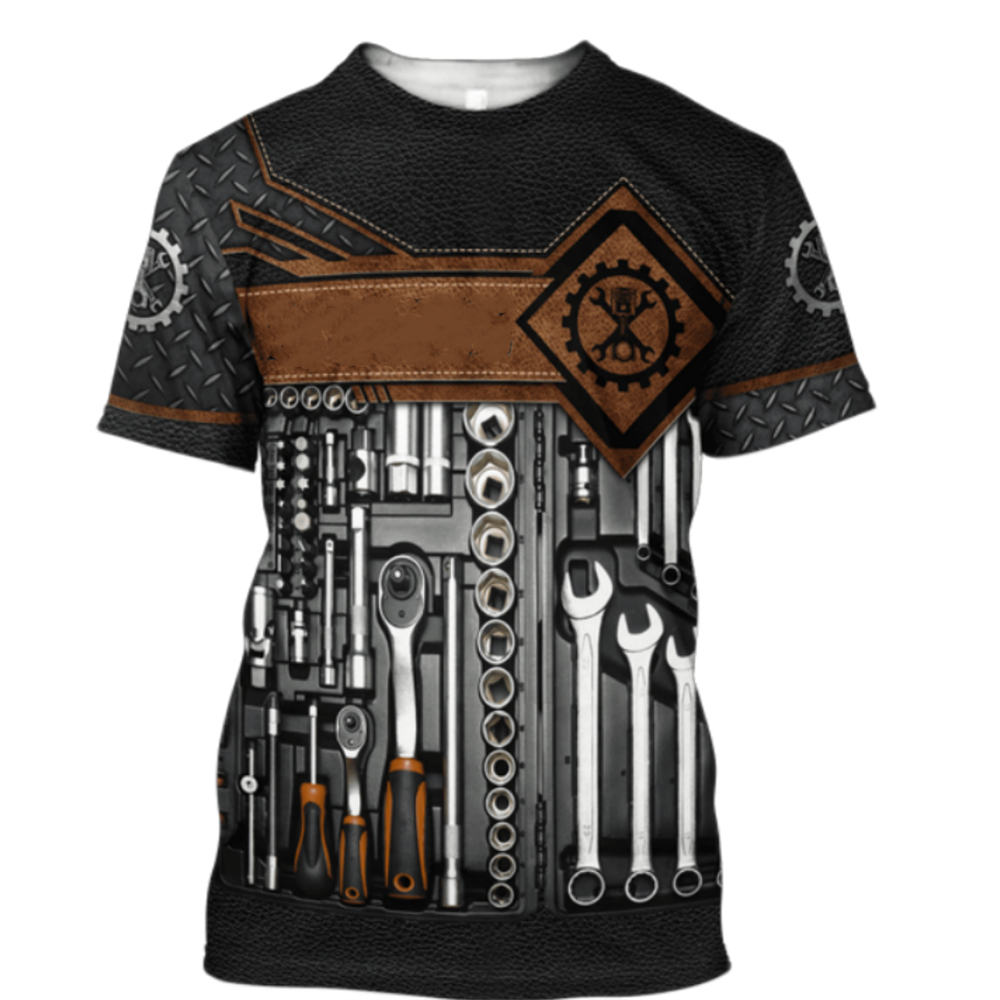 Vintage T-Shirt Mechanic 3D Pr - Summer Clothing Names recension och pris