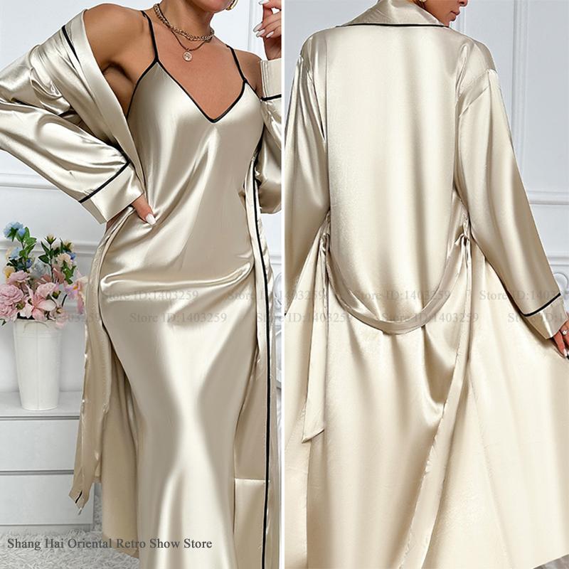 Sexy Long Twinset Robe Set Che - Summer House Clothing recension och pris