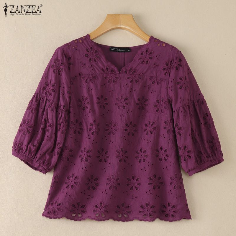 ZANZEA 2026 Eyelet Embroidery  - Summer Clothing Wear recension och pris