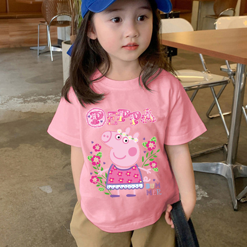 Peppas Pig Series T-shirt Shor - Summer Clothing Gifts recension och pris