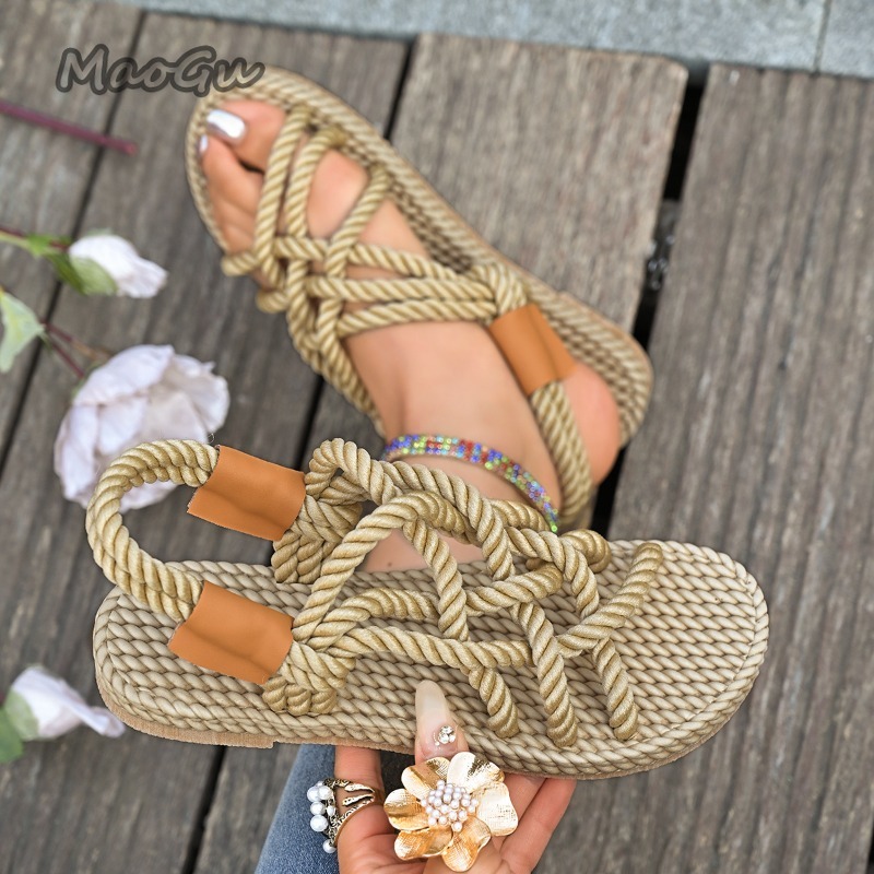 Women's Braided Rope Flat Sand - Espadrille Sandal Women recension och pris