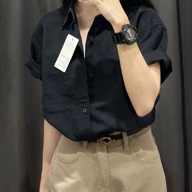 Korean Short Sleeve Polo Neck  - Summer Clothing Trends For Women recension och pris