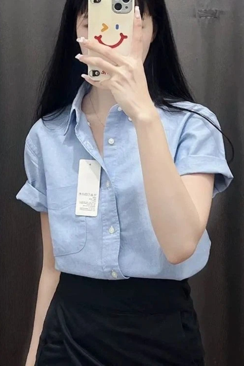 Korean Short Sleeve Polo Neck  - Summer Clothing Trends For Women recension och pris