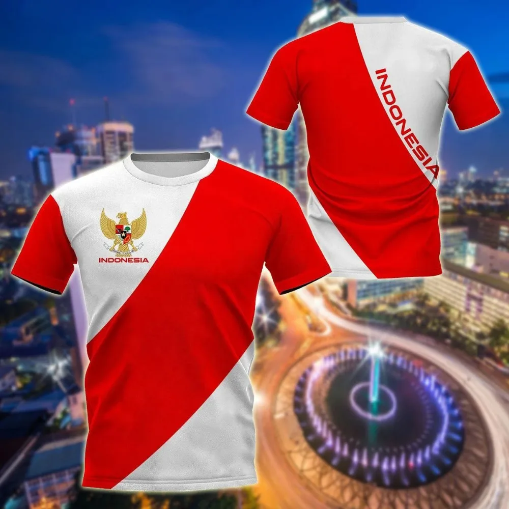 Indonesian Flag 3D Heraldic Pr - Summer Clothing Teens recension och pris