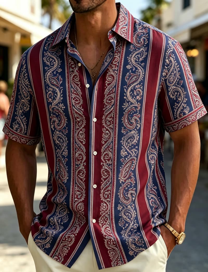 Men's Short Sleeve Shirt Lapel - Summer Clothing Resort recension och pris
