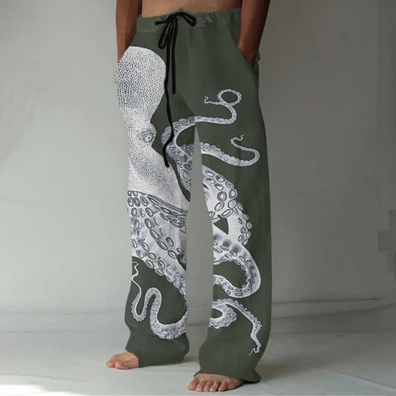 Japanese Art Octopus Graphic P - Summer Clothing Men 2025 recension och pris