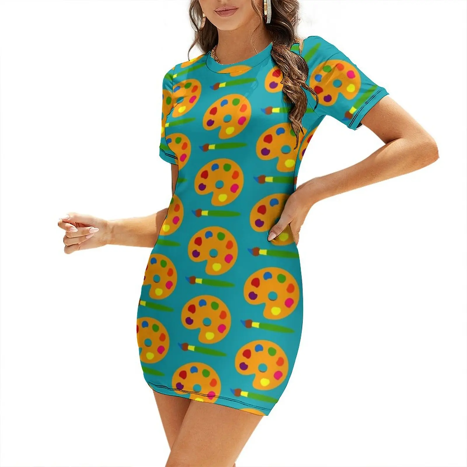 Colorful Paint Palette Short-S - Summer Clothing Color Palette recension och pris