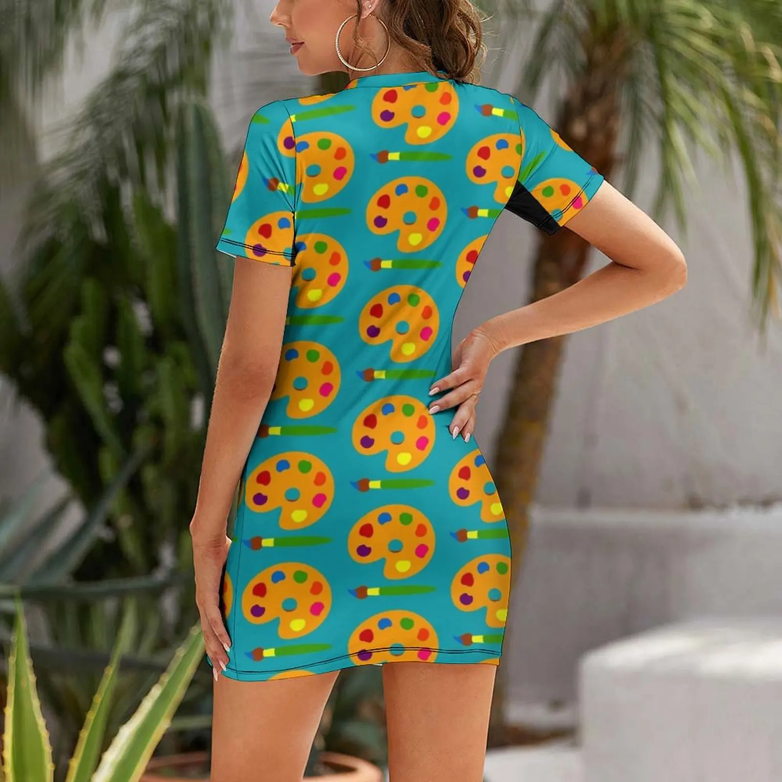 Colorful Paint Palette Short-S - Summer Clothing Color Palette recension och pris